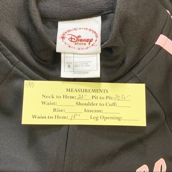 DISNEY Tinkerbell front zip jacket black size S - Picture 7 of 7